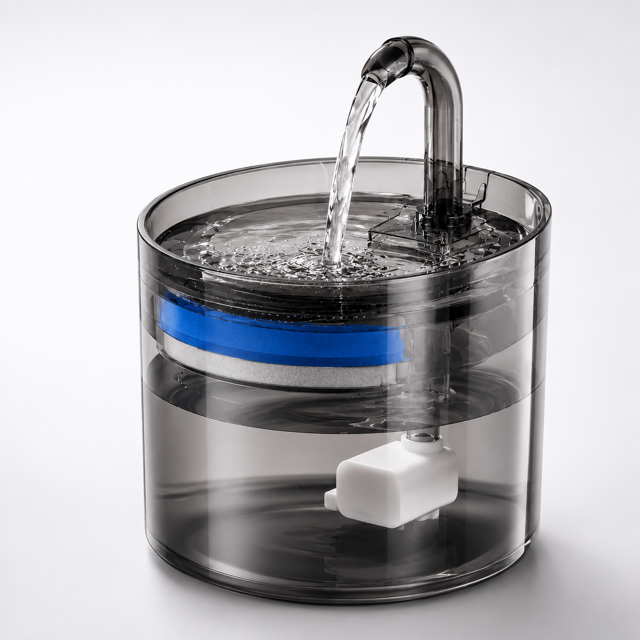Fuente de Agua para Mascotas 2.5L con Filtro Multicapa
