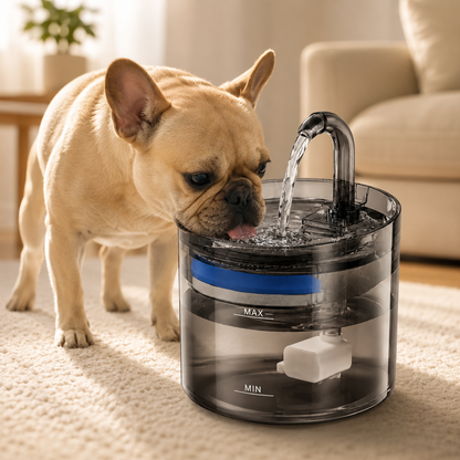 Fuente de Agua para Mascotas 2.5L con Filtro Multicapa