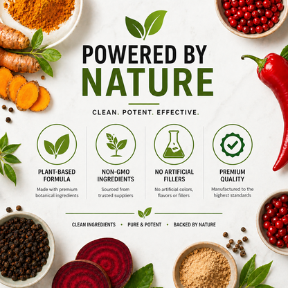 SuppLogen Cayenne Pepper 12-en-1 – Fórmula Botánica Avanzada para Circulación, Energía y Bienestar Diario