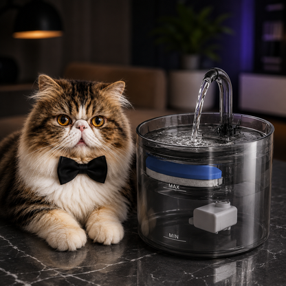 Fuente de Agua para Mascotas 2.5L con Filtro Multicapa