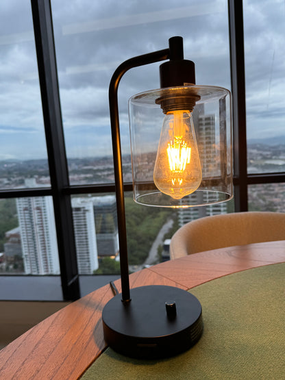 Lámpara LED de Mesa con Luz Cálida Ajustable y Puerto USB Integrado